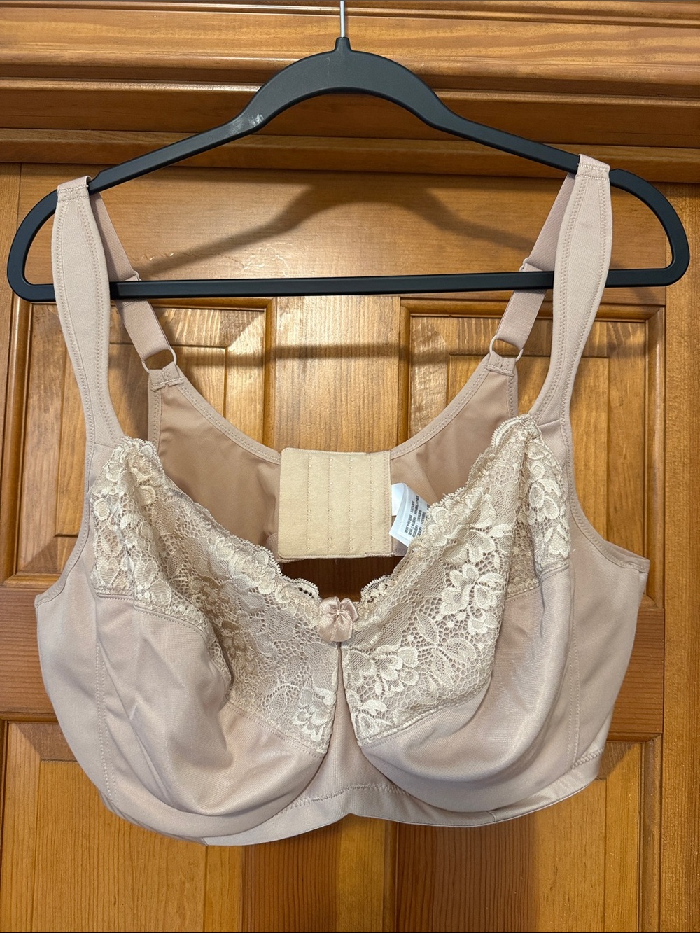 Meleneca Nude 
Lace-Trim Full Coverage Underwire  Bra - Comfort Support Size 46D